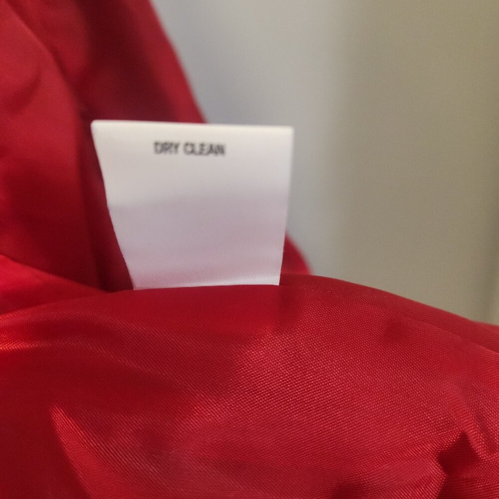 Roz & Ali Red Wool-Blend Coat Women’s 1X Classic Double-Breasted Preppy Casual - Picture 5 of 11